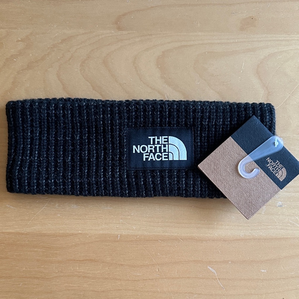 The North Face Ribbed Black Headband NEW with tags